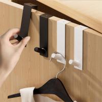 Rust-proof Door Hook Cloth Key Towel Holder Multi-purpose Punch Free Kitchen Cabinet Tool Hanger Bathroom Door Rack Robe Hanger