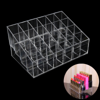 pime MALL Clear acrylic 24ที่ใส่ลิปสติกแสดงเครื่องสำอาง Organizer Makeup Case Storage,