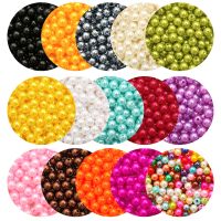 30-1000Pcs 4/6/8/10mm Acrylic Spacer Beads Imitation ABS Pearls Round Loose Beads For Craft Making DIY Garment Clothing Supplies