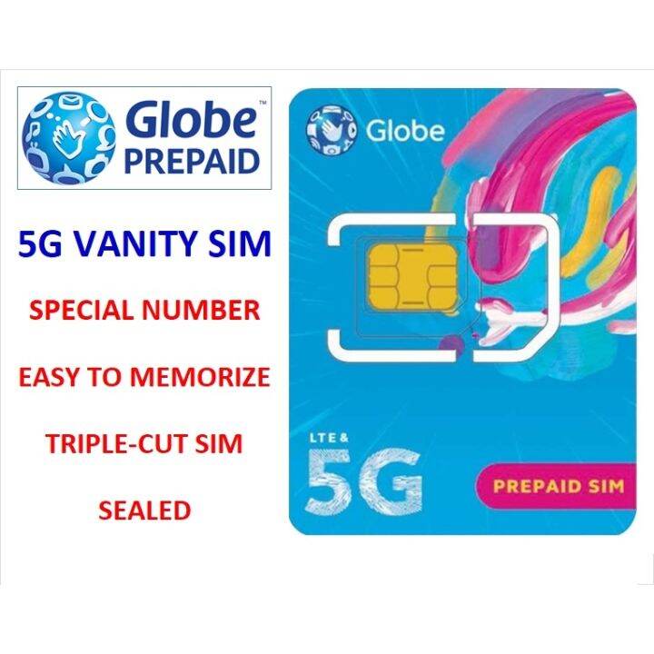 GLOBE 5G Prepaid Vanity SIM Lazada PH