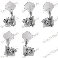 A Set 5 Pcs Chrome Open Gear String Tuners Tuning Pegs Keys Machine Heads for 5 String Bass Guitar / 2L3R/3L2R/1L4R/4L1R