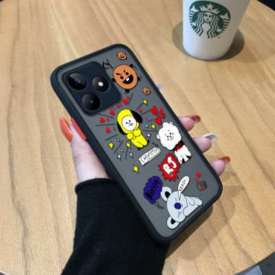 GGK เคสสำหรับ Realme C53 Realme Narzo N53การ์ตูนเกาหลีเคป๊อบ B SHOOKY RJ COOKY มีน้ำค้างแข็งโปร่งใสเคสใส่โทรศัพท์คลุมทั้งหมด