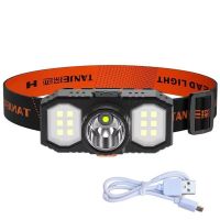 Headlamp Rechargeable ไฟฉายคาดหัว led แบบชาร์จ 3ไฟ ไฟฉายคาดหัว LED 5000LM ไฟฉายคาดศีรษะแรงสูง ไฟสว่างแบบ XPE/COB ไฟฉายเดินป่า ชาร์จแบตได้ ไฟคาดหัว ไฟส่องกบ กันน้ำ ไฟฉายคาดหัวแรงสูง ไฟฉายคาดหัวกันน้ำ