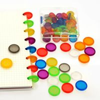【YF】♕►  Fromthenon Color Transparent Plastic Sheet Disc-bound Binder Rings Scrapbooking Planner for Hole Notebook