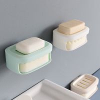 Creative Soap Box For Bathroom Shower Soap Box with Sponge Rollers Plastic Soap Drain Storage Container Soap Dishes