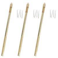 12 Pcs Ventilating Needles +1 Brasss Holder Make/Repair Lace Wigs Toupee Hairpiece Wig Knotting Hook Sets Beaded Hook