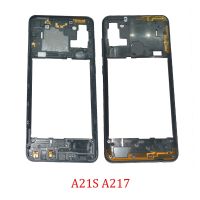 กรอบโครงส่วนกลางเหมาะสำหรับ A217F Samsung Galaxy A21s A217M โทรศัพท์ของแท้ A217N ใหม่กรอบกลางสีดำมีปุ่ม