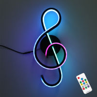 RGB Decoration Wall Lamp Bedroom Beside LED Wall Light Music Clef Shape Night Light Home Indoor Living Home Decoration