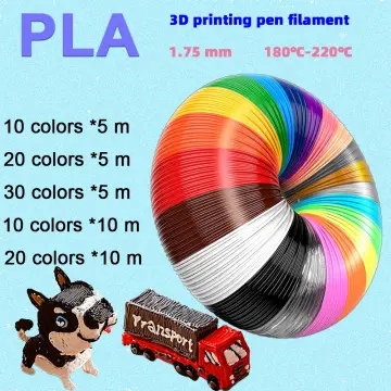 3D Pen Filament Refills PLA 30 Colors 3D Printing Pen Filament 1.75mm for  Kids