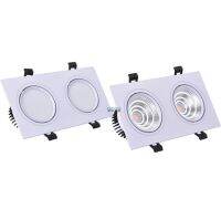 Ac85v-265v คู่หรี่แสงได้2X7W 2X9W 2X12W 15W ไฟดาวน์ไลท์แบบฝังโคมไฟ Led จุดหยุดพักไฟสำหรับบ้าน