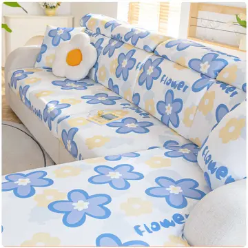 Flower Ice Silk Non-Slip Sofa Cover Anti-Scratch Couch Cover Pet Mat