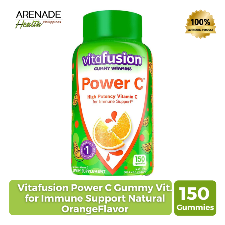 Vitafusion Power C Gummy Vit. for Immune Support Natural Orange Flavor 150 Gummies Lazada PH