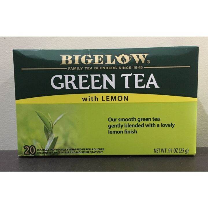 【COD】 Bigelow Green Tea with Lemon 20 Bags (Jun 2025) | Lazada PH