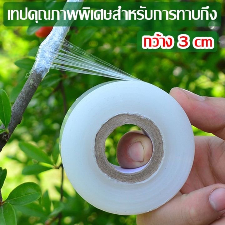 ewyn-120m-เทปพันกิ่งไม้-เทปพันกิ่งทาบ-แลปพลาสติก-อุปกรณ์ตอนกิ่ง-เทปพันกิ่งเสียบยอด-เทปติดตาต้นไม้-เทปใสพันกิ่ง-ผ้าเทปพันกิ่ง