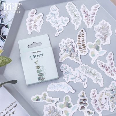 Mohamm 45Pcs Eucalyptus Decorative Sticker Books Scrapbooking DIY Note Paper Sticker Flakes Stationary