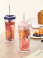 New American contigo double-layer insulated cup straw cup sports leisure portable leak-proof cup