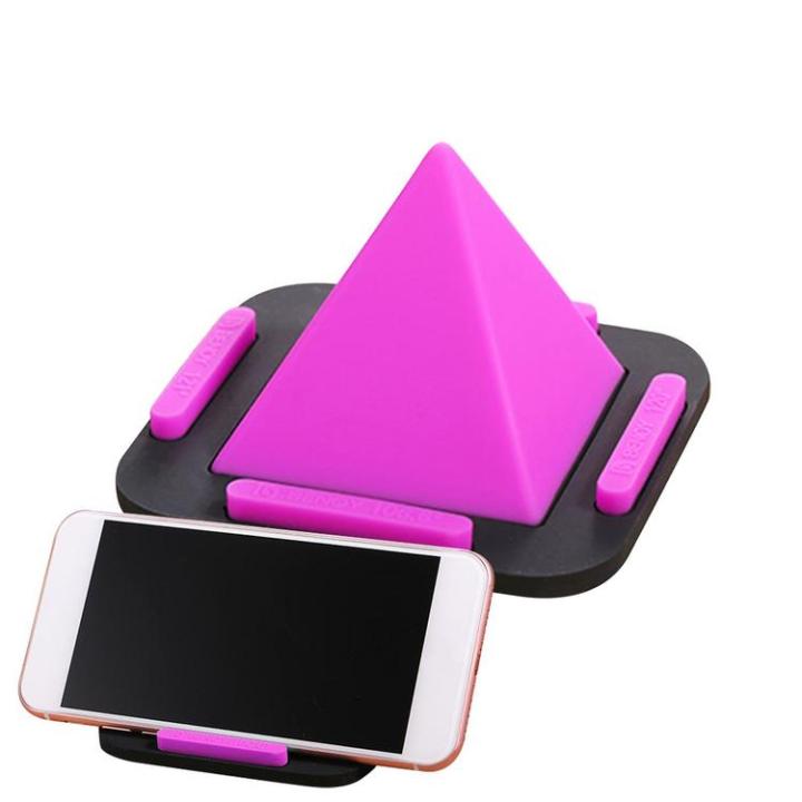 pyramid-phone-stand-anti-slip-car-silicone-pyramid-phone-holder-multifunctional-car-pyramid-smartphone-stand-desktop-phone-holder-for-auto-dashboard-trendy