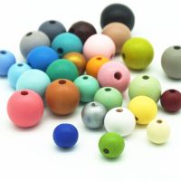 12 14 16 18 20 25 30mm Colorful Eco-Friendly Printing Round Wooden Beads Hemu DIY Crafts Jewelry Custom Kids Toys Accessories Beads