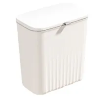 Kitchen Trash Can Household Cabinet Door Hanging Sliding Cover Storage Bucket Trash Can Wall-Mounted Trash Can