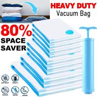 Vacuum Storage Bags with Valve Transparent Folding Compressed Organizer for Bedding Pillows Clothes Travel Space Saving Seal Bag