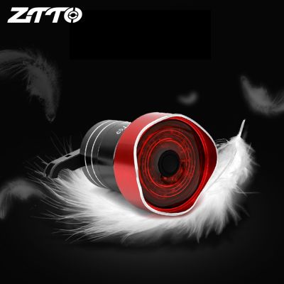 ♨✹ ZTTO Bicycle Rear Light Auto Start Stop Smart Brake Sensing IP65 Waterproof LED Charging Cycling Taillight Long battery life