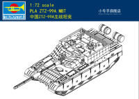 ทรัมเป็ต07171 1:72 Chinas ZTZ-99A รถถังประจัญบานหลักชุดสร้างชุดประกอบโมเดลพลาสติก