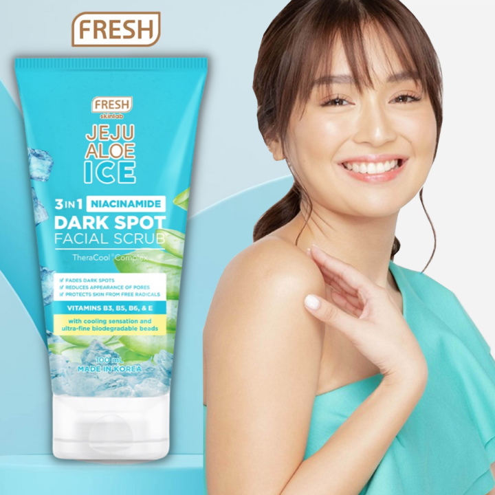 METROSITY FRESH JEJU ALOE ICE 3 IN 1 NIACINAMIDE DARK SPOT FACIAL SCRUB