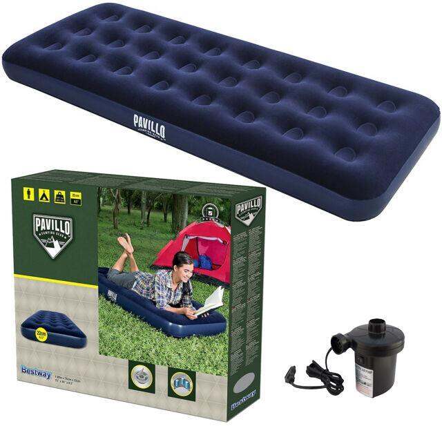 Bestway 67000 Inflatable Single Person Air Bed With Free Electric Air ...
