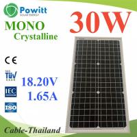 Powitt แผงโซลาร์เซลล์ 30W MONO Crystalline Solar PV Module 18V กรอบอลูมิเนียม รุ่น MONO-30W