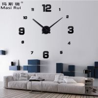 ZZOOI 2023 New Arrival 3d Real Big Wall Clock Modern Design Rushed Quartz Clocks Fashion Watches Mirror Sticker Diy Living Room Decor