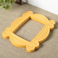 ♕▫ ZK30 TV Series Friends Handmade Monica Door Frame Wood Yellow Photo Frames Collectible Home Decor Collection Cosplay Gift