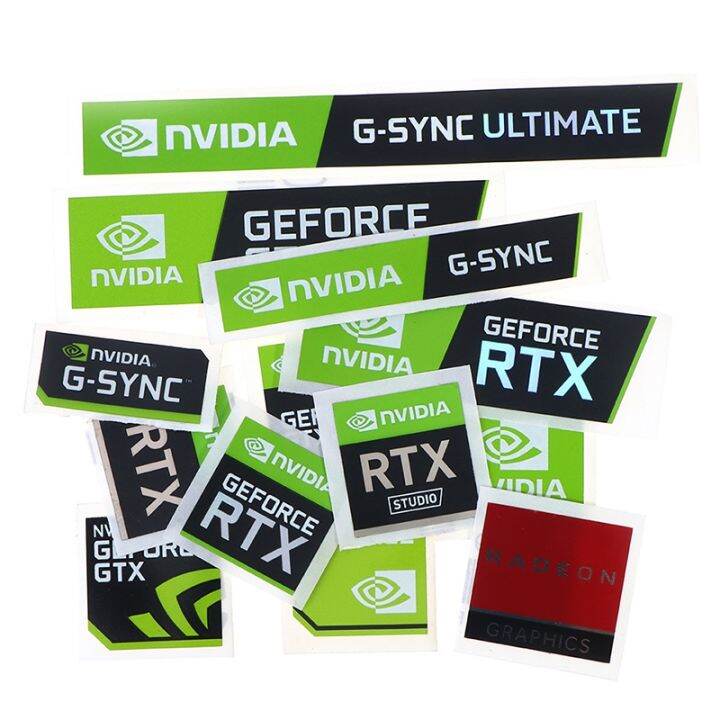 5pcslot Nvidia Gtx Geforce Sticker Label Decal For Laptop Desktop