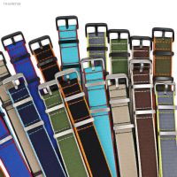 ℗ Premium Quality Herringbone 20mm 22mm Seatbelt Watch Band Nylon Strap For Military Watch