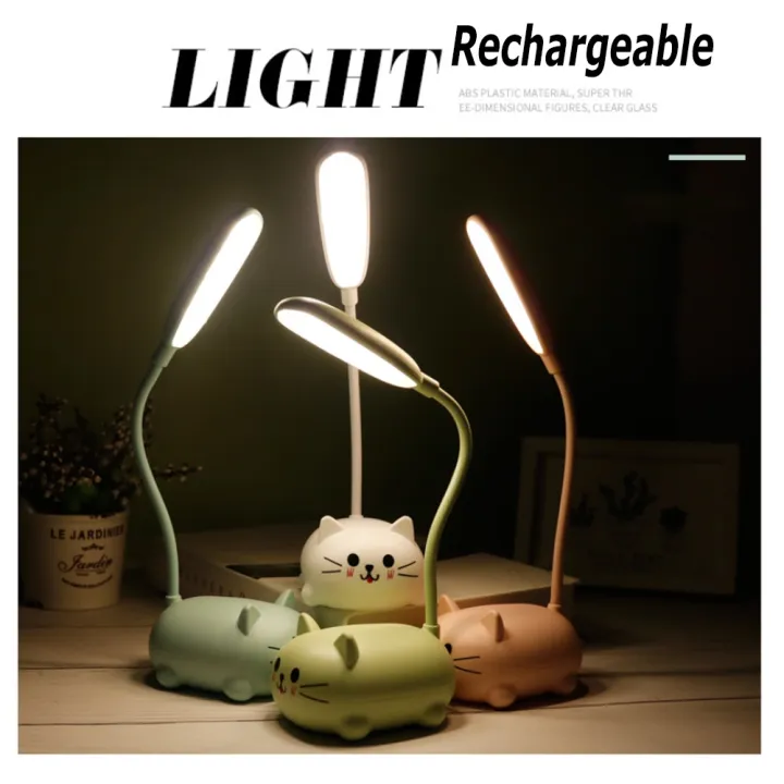 Rechargeable Cartoon LED Light Lamp Shade Energy Saving Table Lamp Eye  Protection LED Study Lamp | Lazada PH