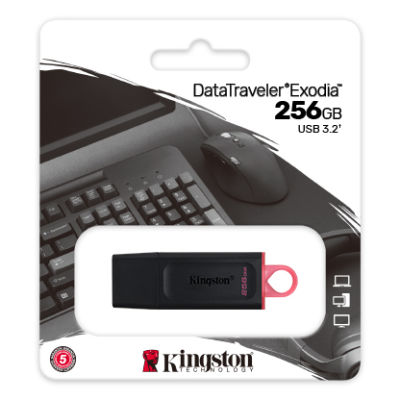 [ประกัน 5ปี] Kingston Data Traveler Exodia 128GB /256GB USB3.2 Exodia FlashDrive แฟรชไดร์ฟ Kingston [Kit IT]
