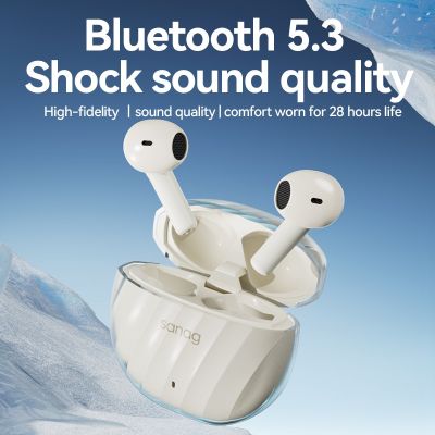 ZZOOI Sanag T40 Bluetooth 5.3 earphone wireless TWS headphone half in ear HiFi sound quality headset touch control earbuds HD MIC