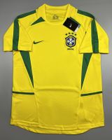 เสื้อฟุตบอล ย้อนยุค ทีมชาติ บราซิล 2002 เหย้า Retro Brazil Home แชมป์บอลโลก World Cup Champions เรโทร คลาสสิค