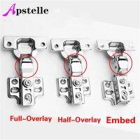 1Pcs Cabinet Hinge Stainless Steel Cupboard Door Hinges Wardrobe Damper Closer Kitchen Furniture Full-Overlay Half Overlay Embed