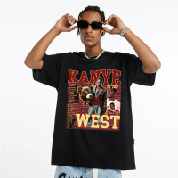 เสื้อยืดคุณภาพดี 90s Vintage Graphic Print Short Sleeve Tshirt 2022 Hip Hop T Shirt Kanye West Tee Shirt for Men and Women