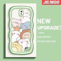 JIUMOO เคสปลอกสำหรับ Samsung J7 Pro J7 2017 J7 2018การ์ตูนน่ารักลายสัตว์คลื่นแบบนิ่มดั้งเดิมเคสโทรศัพท์ลวดลายขอบซิลิโคนน้ำแบบคลุมทั้งหมดเคสป้องกันกล้องเลนส์เคสฝาหลังกรอบนิ่ม