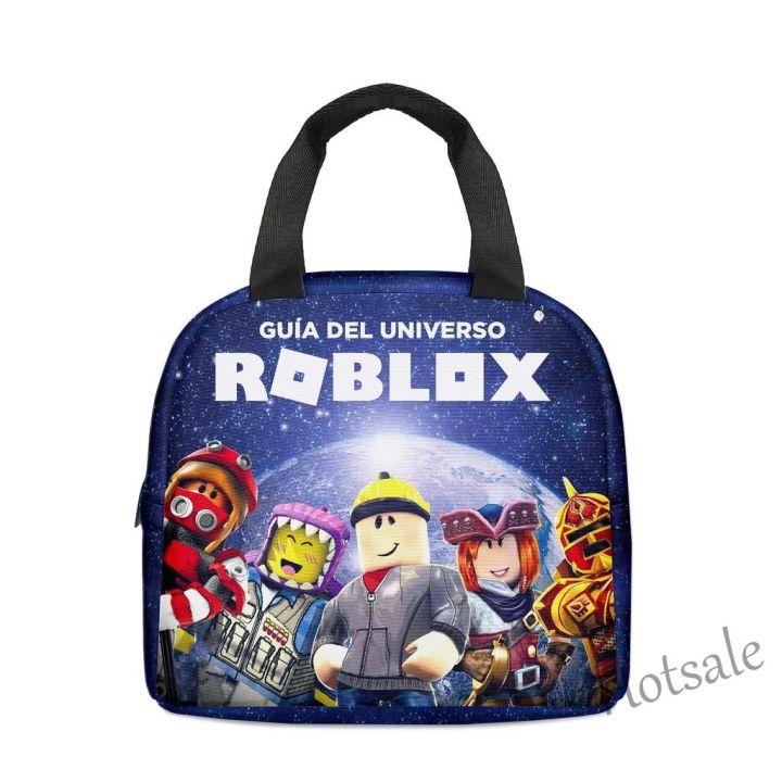 hot-sale-c16-roblox-surrounding-hand-lunch-lunch-bento-bag-thickened-aluminum-foil-warming-picnic-bag-cartoon-handbag-ice-bag-childrens-lunch-bag