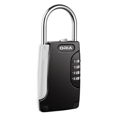 【YF】 ORIA Key Storage Lock Box Safe Wall Mounted Indoor Outdoor 4 Digit Waterproof Padlock Security Holder