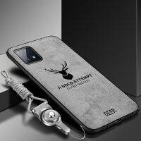 LANLIN สำหรับ OPPO A73เคสโทรศัพท์5G เคสเนื้อผ้ารูปกวางกันกระแทกซิลิโคนนิ่มเคสฝาหลัง TPU ไฮบริดลายกวางสำหรับเคส OPPO A73 5G