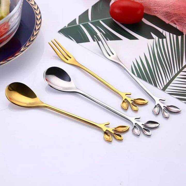 stainless-steel-flower-shaped-leaf-antlers-spoon-small-mini-metal-coffee-spoon-stirring-spoon-tea-spoon-tea-spoon-gif