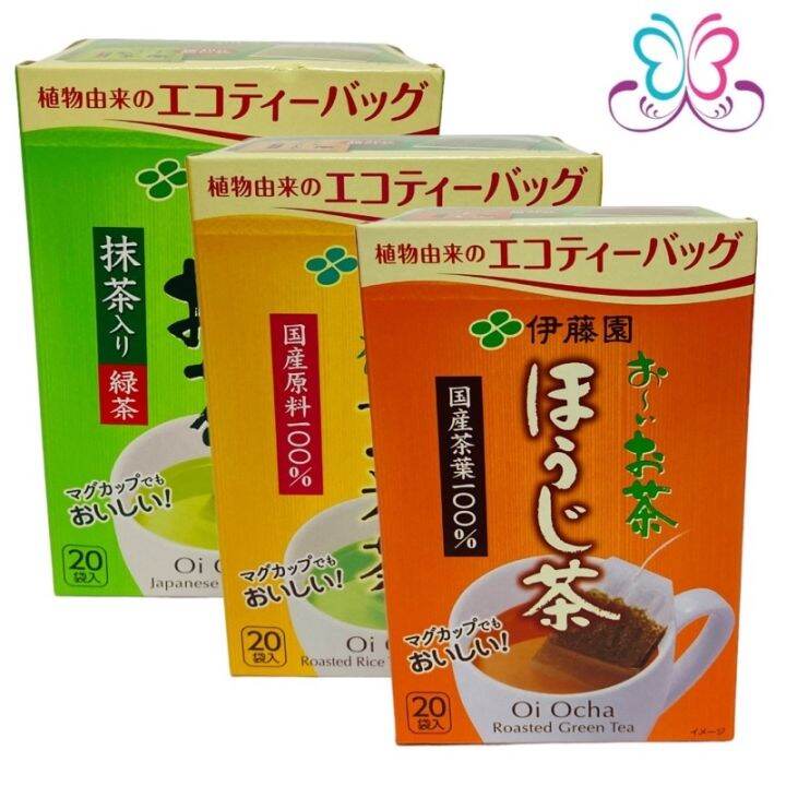ITO EN Oi Ocha Green Tea Bags Roasted rice and matcha tea 20 Pack (40