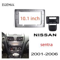 EOENKKหน้ากากวิทยุเหมาะสำหรับNissan Sentra 2001-2006 กรอบวิทยุพังผืด2din Androidแผงหน้าปัดครอบหน้าจอ10.1นิ้วกรอบเครื่องเล่น