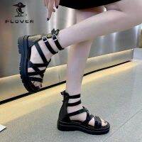 New student soft bottom non-slip heightening sandals Roman r flat beach sandals for women