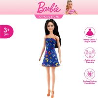 ตุ๊กตา Barbie ตุ๊กตา Barbie สำหรับเด็กผู้หญิง Barbie ตุ๊กตา Barbie ตุ๊กตาธรรมดาเยี่ยมชุดเดรสสีฟ้าดีไซน์รูปผีเสื้อ-ชุดเดรสสีฟ้าผมสีดำ