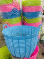 ตะกร้าเข่งจิ๋วเบอร์7เข่งจิ๋วพลาสติกคละสีขนาด26*19cmกระถางปลูกต้นไม้ตะกร้าเข่งเอนกประสงค์