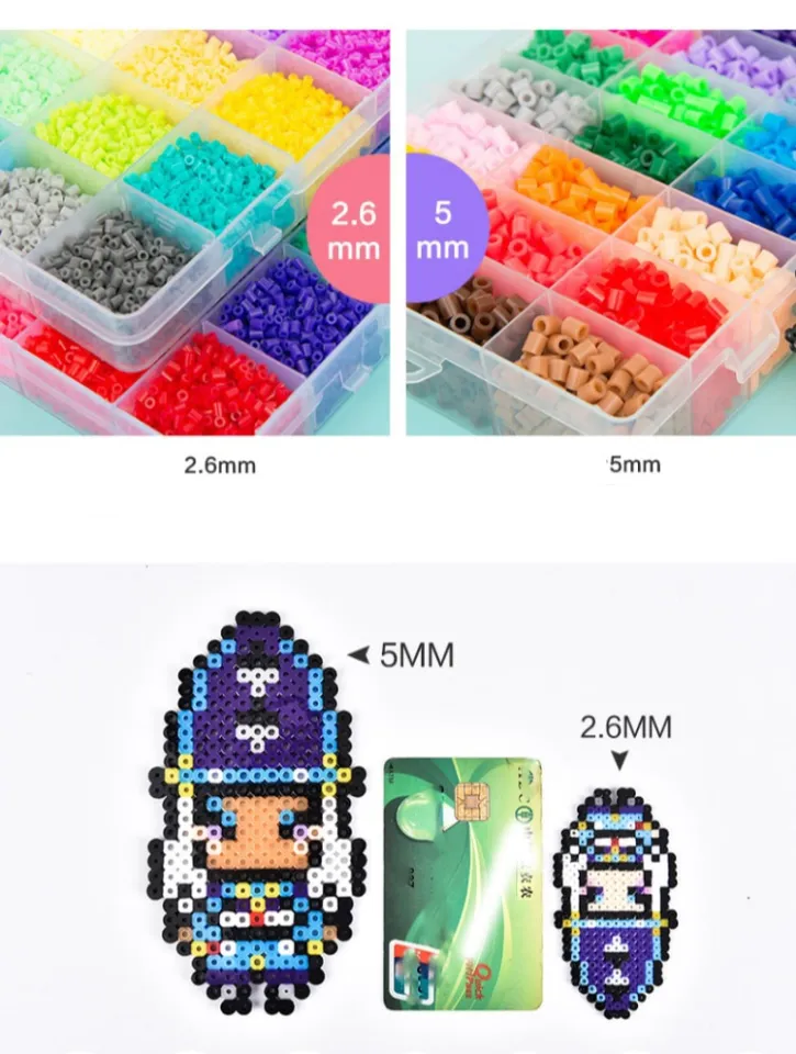 24/72 colors box set hama beads toy 2.6/5mm perler educational Kids 3D  puzzles diy toys fuse beads pegboard sheets ironing paper